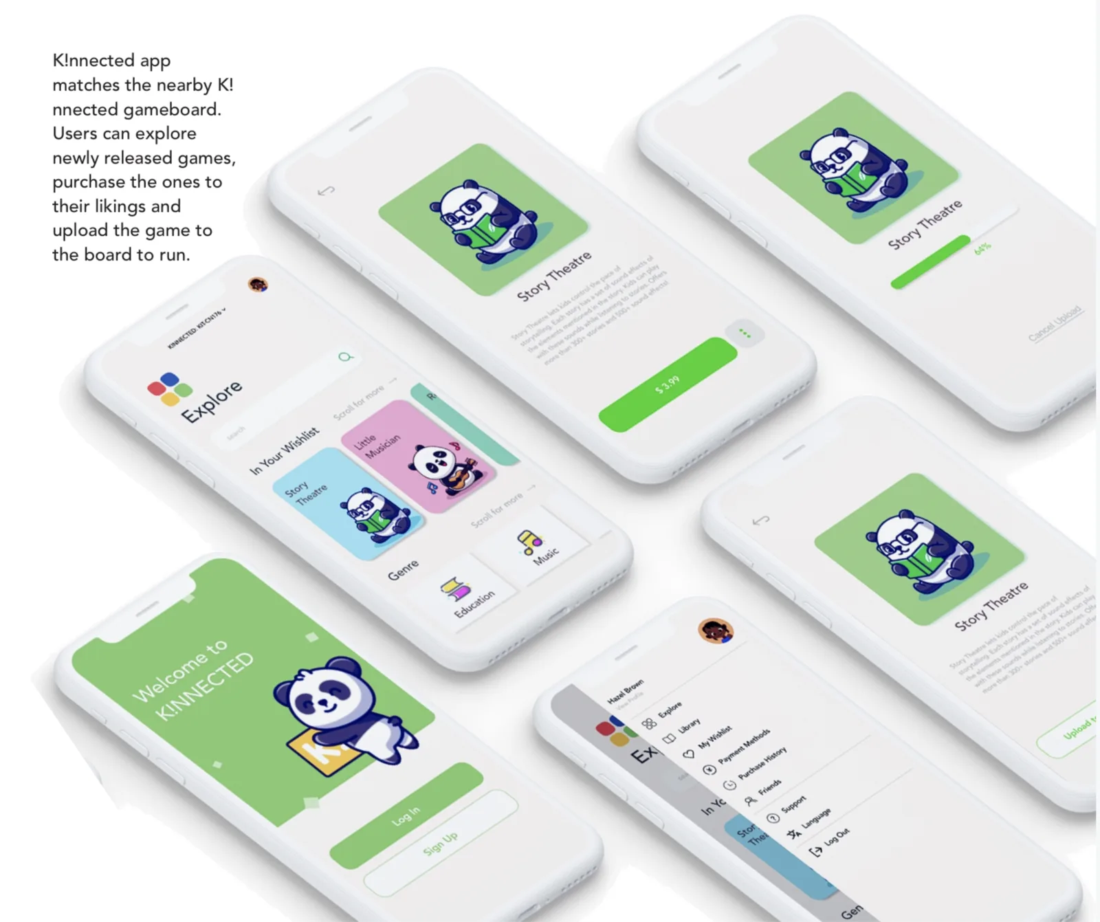 Parent app screens