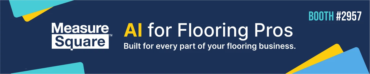 Hanging banner: AI for Flooring Pros